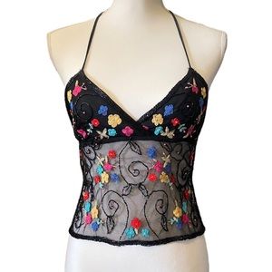 vintage beaded festival top